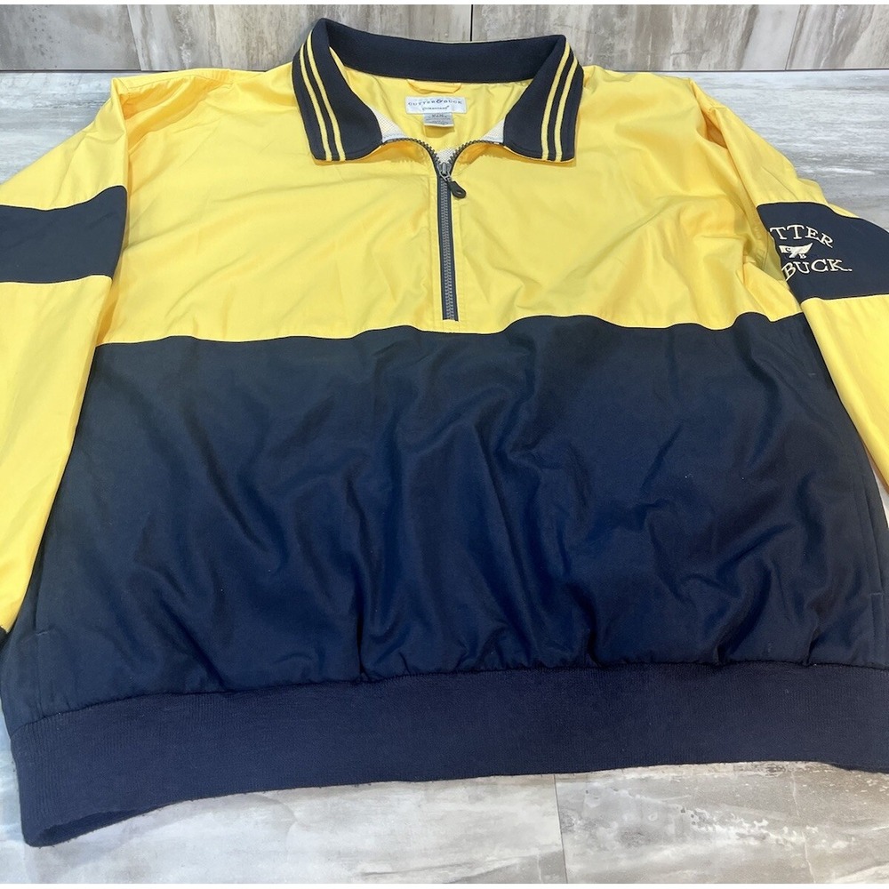 Cutter and Buck Pullover Womens Medium Yellow Black Climaguard 1/4 Zip Golf - Picture 3 of 6